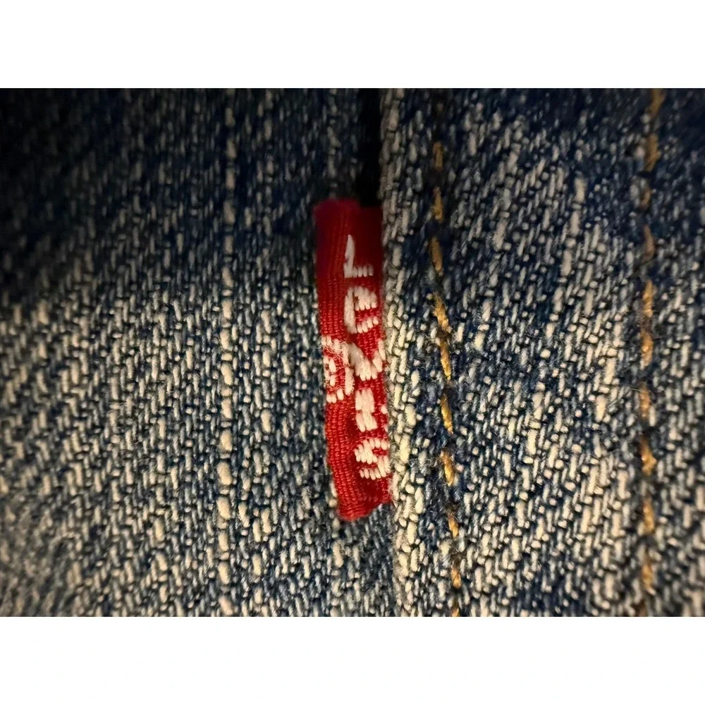 Levi's 527 Slim Bootcut Jeans Mens 38x30 Blue Red Tab 100% Cotton Denim